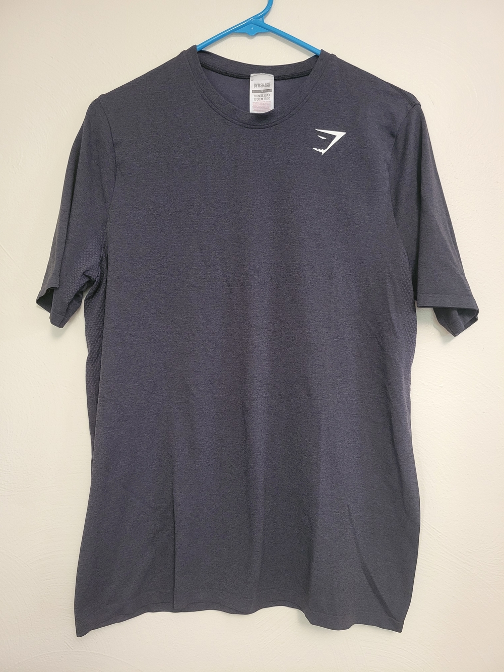 Gymshark Men’s Short Sleeve Tee in Charcoal with White Logo Size Small